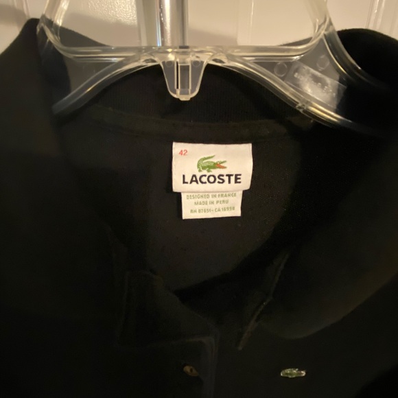 Lacoste long sleeve 3/4 button front shirt; SZ 43 - Picture 3 of 3